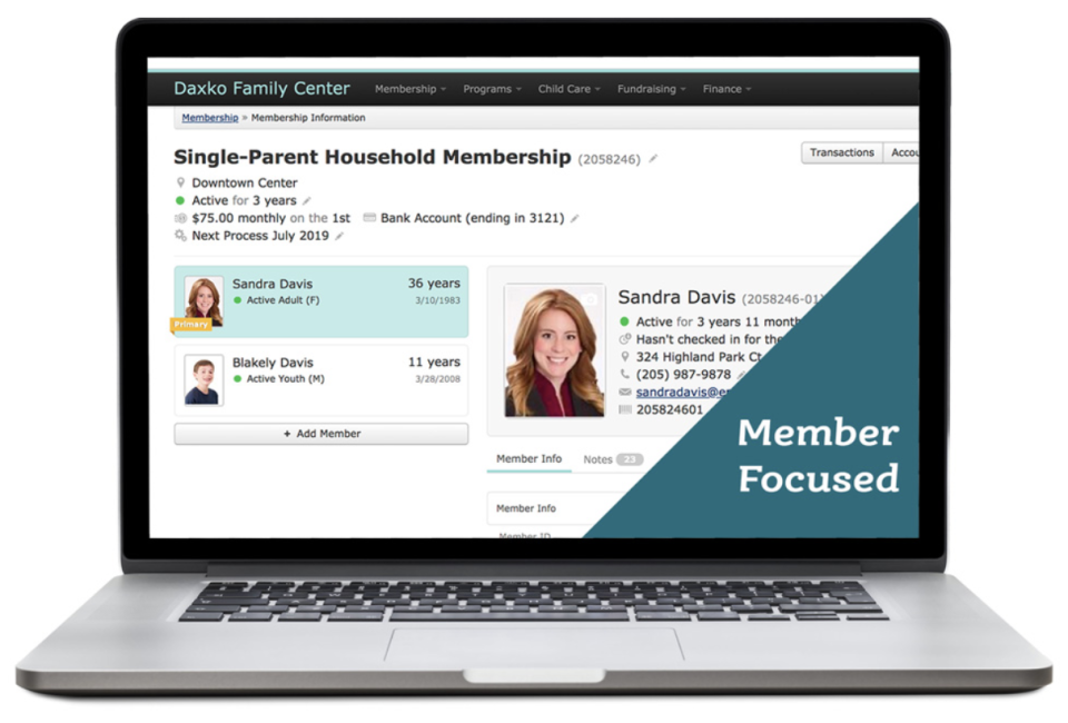 screenshot of Daxko Operations